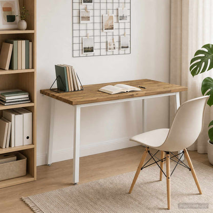 140 x 80 x 75 cm Legno di Acacia Massello Bianco Rettangolare | homemem39