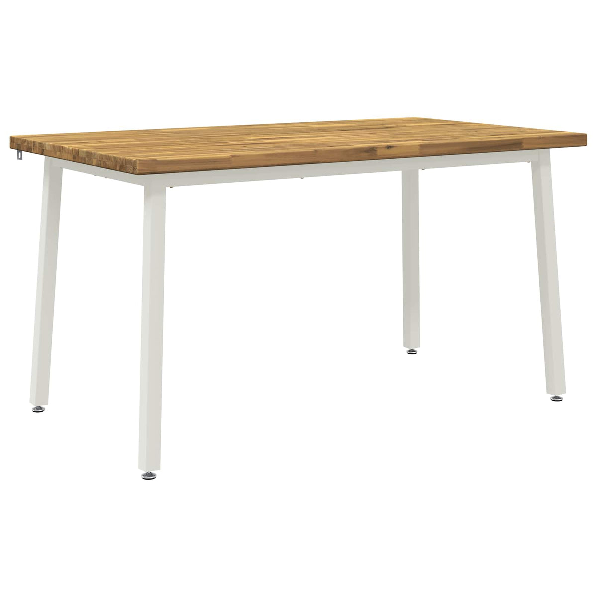 140 x 80 x 75 cm Legno di Acacia Massello Bianco Rettangolare | homemem39