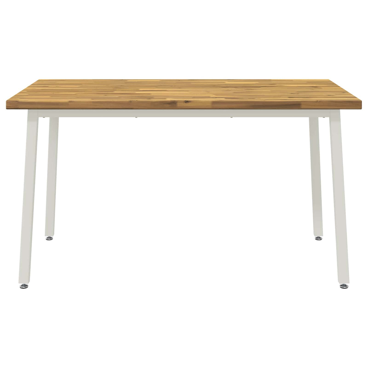 140 x 80 x 75 cm Legno di Acacia Massello Bianco Rettangolare | homemem39