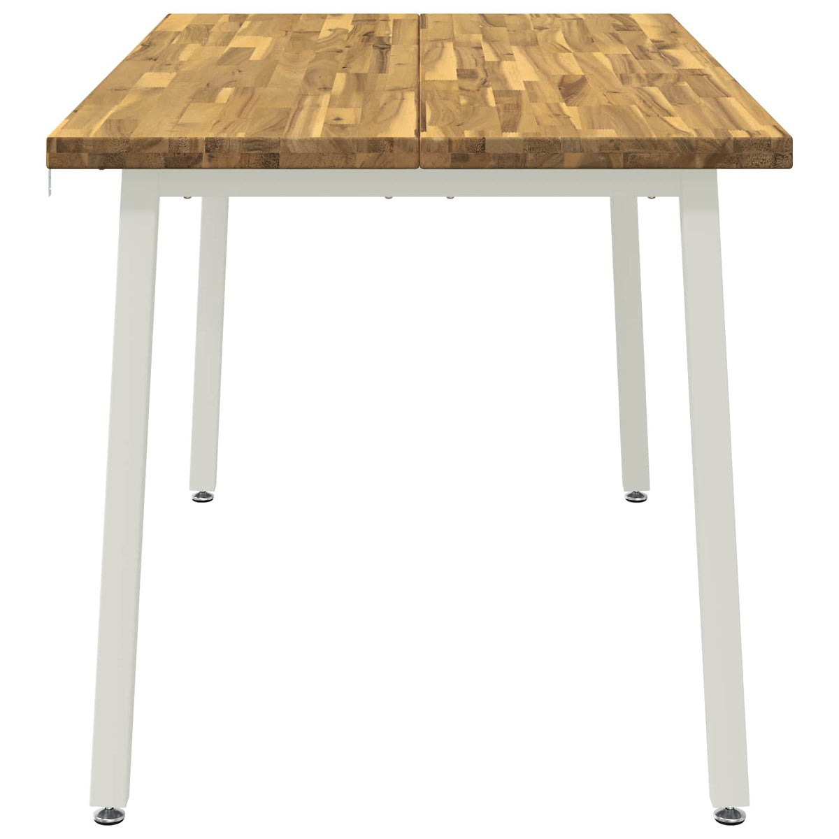 140 x 80 x 75 cm Legno di Acacia Massello Bianco Rettangolare | homemem39
