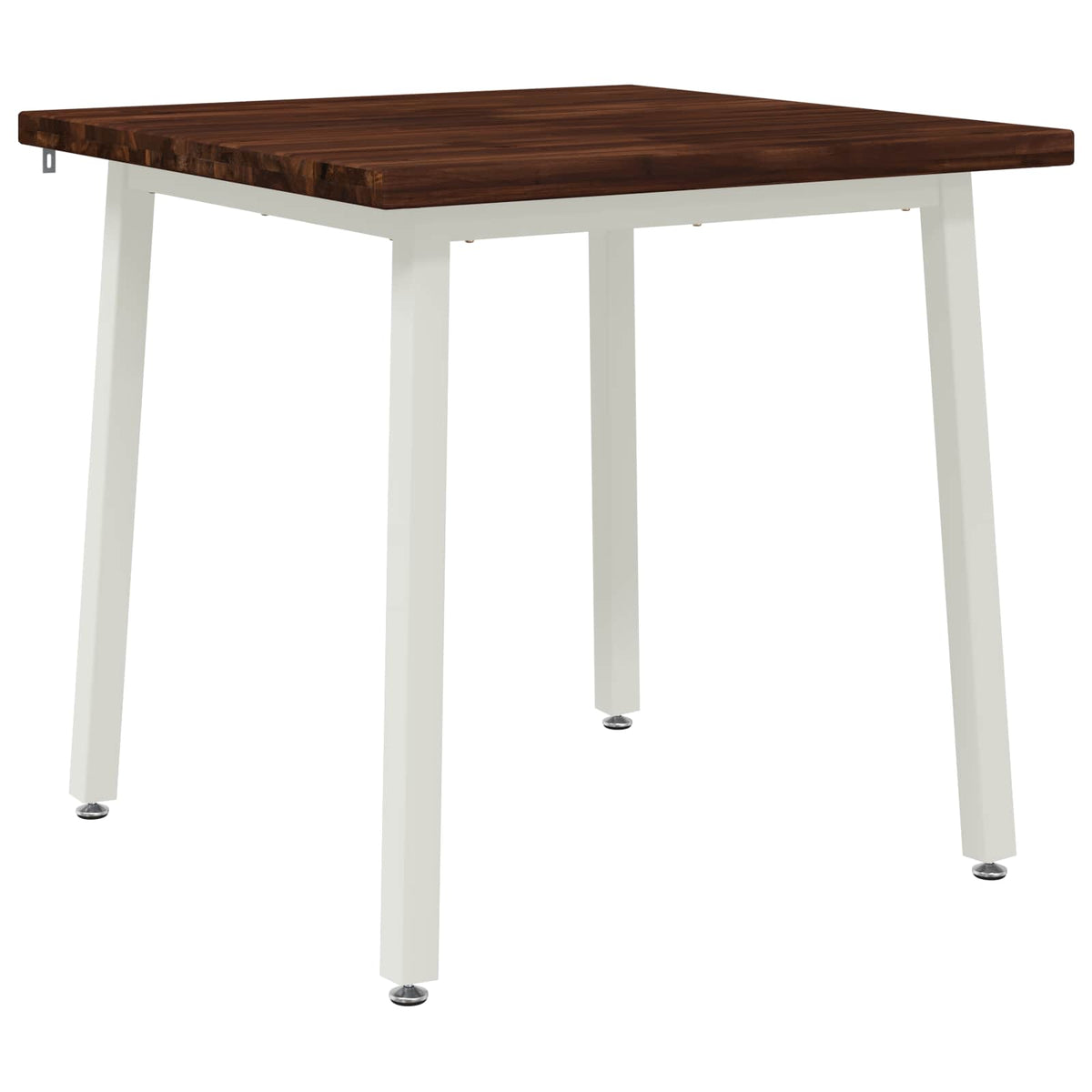 90 x 90 x 75 cm Legno di Acacia Massello Marrone scuro e Bianco | homemem39