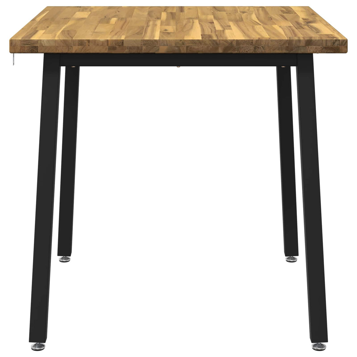 90 x 90 x 75 cm Legno di Acacia Massello Bianco e Nero Quadrato | homemem39