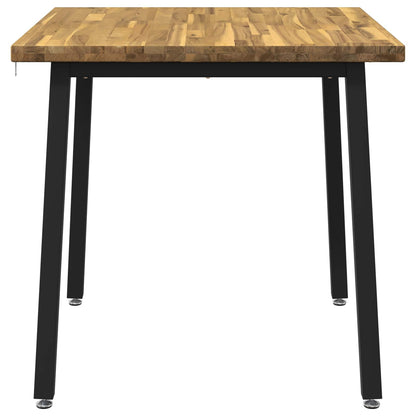 90 x 90 x 75 cm Legno di Acacia Massello Bianco e Nero Quadrato | homemem39