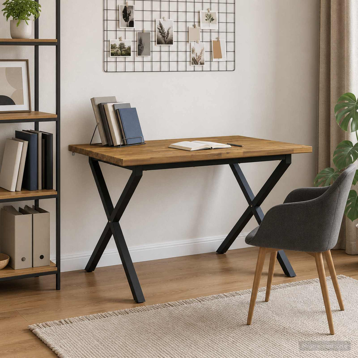 120 x 80 x 75 cm Legno di Acacia Massello Bianco e Nero | homemem39