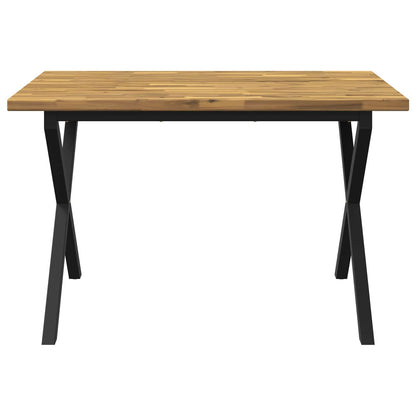 120 x 80 x 75 cm Legno di Acacia Massello Bianco e Nero | homemem39