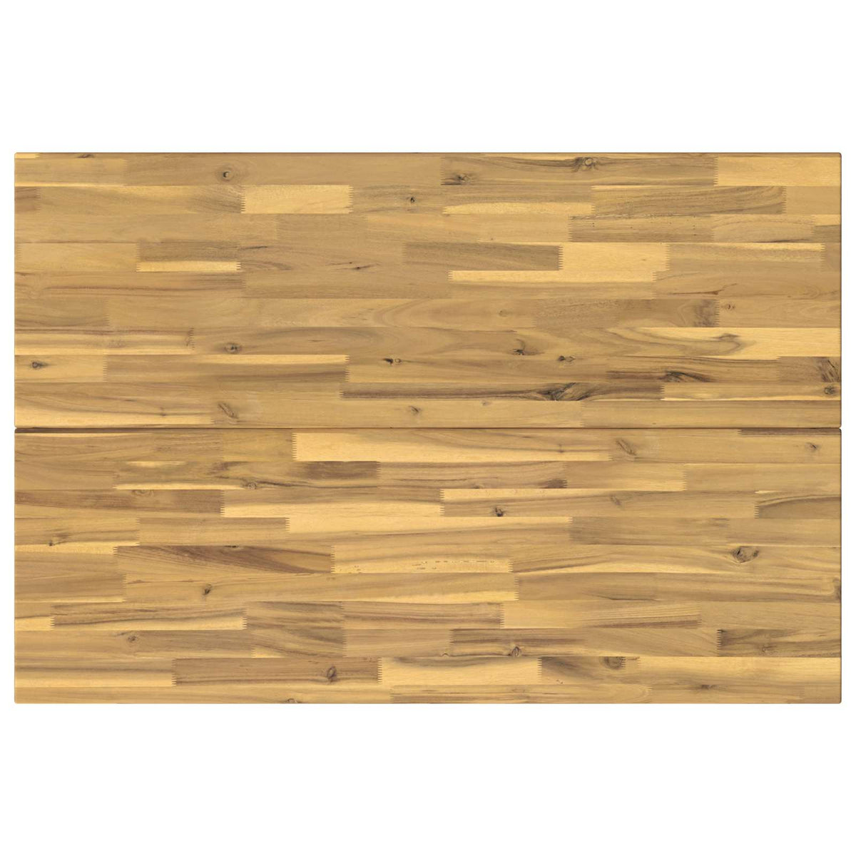120 x 80 x 75 cm Legno di Acacia Massello Bianco e Nero | homemem39
