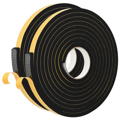 Nastro adesivo in schiuma 2 pcs Nero 15mm x 5m Schiuma CR | homemem39