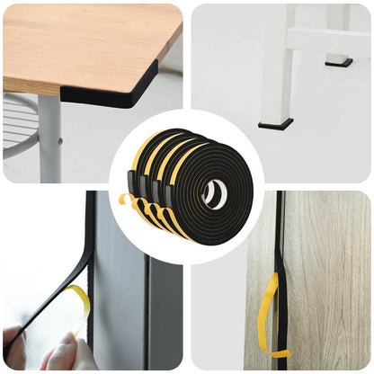 Nastro adesivo in schiuma 4 pcs Nero 15mm x 5m Schiuma CR