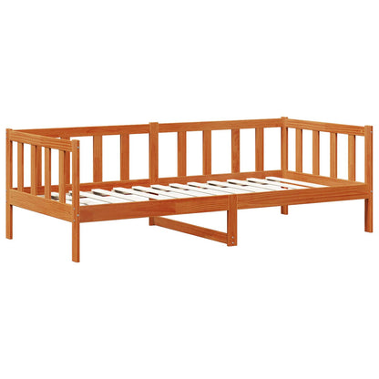 Daybed con testiera 3 pcs Marrone cerato Legno di Pino Massello | homemem39