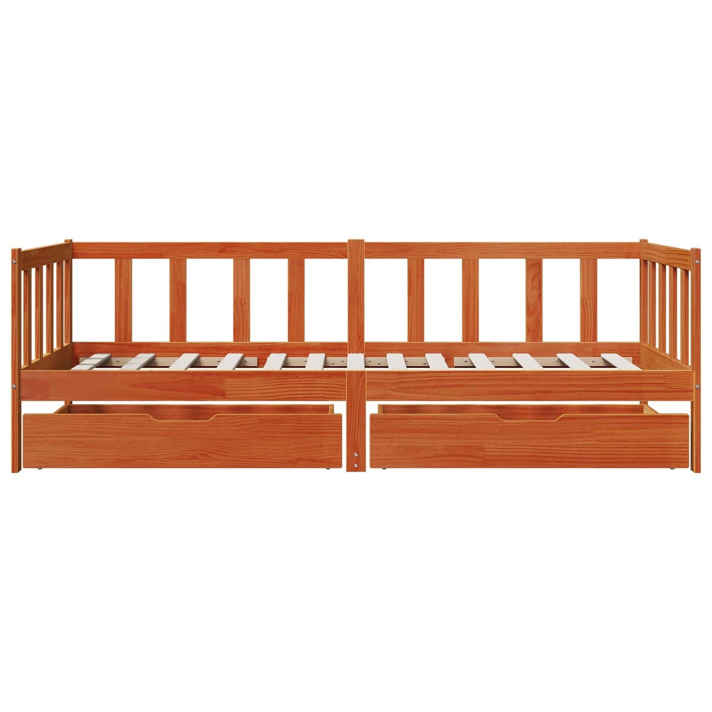 Daybed con testiera 3 pcs Marrone cerato Legno di Pino Massello | homemem39