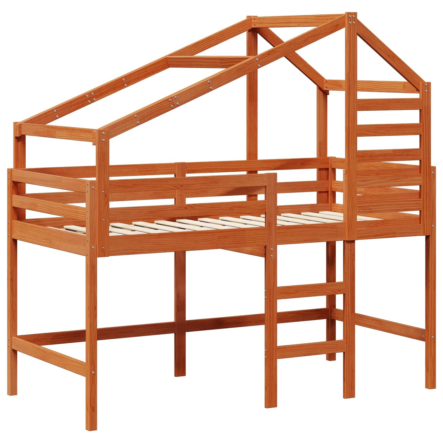 Struttura per letto soppalco Marrone Cera 90 x 190 cm | homemem39