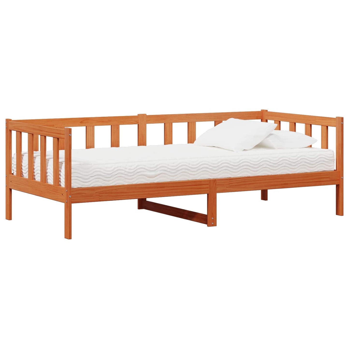 Letto Giorno con materasso Marrone Cera e Bianco 90 x 200 cm | homemem39