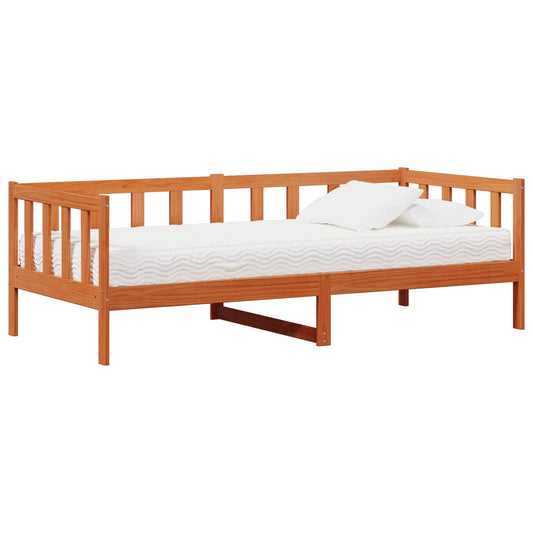 Letto Giorno con materasso Marrone Cera e Bianco 90 x 200 cm | homemem39