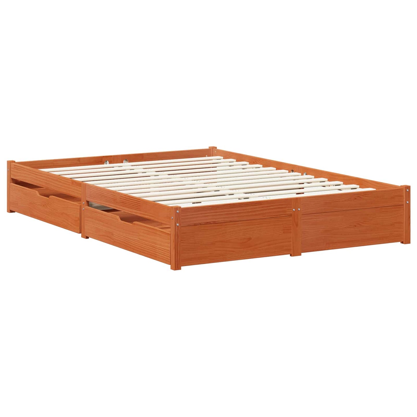 Struttura del letto con cassetto Marrone cerato 140 x 200 cm | homemem39