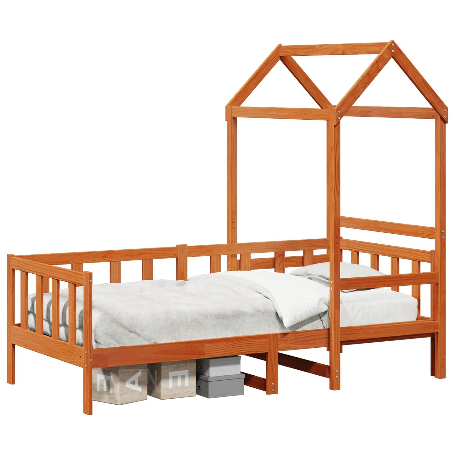 Set di Letto per il Giorno 2 pcs Marrone cerato Pino massello | homemem39