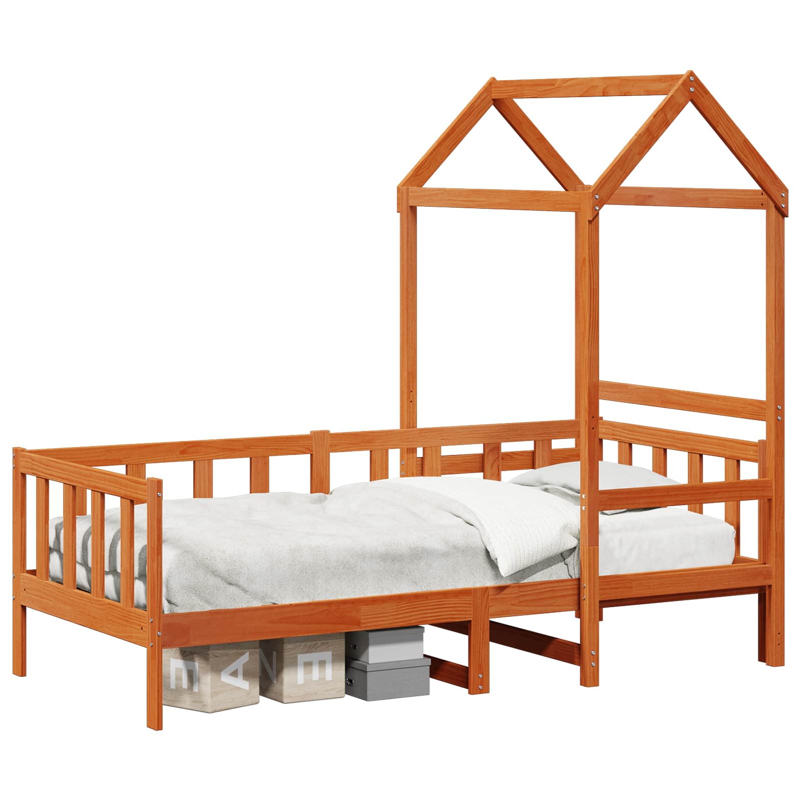 Set di Letto per il Giorno 2 pcs Marrone cerato Pino massello | homemem39
