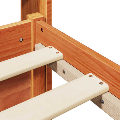 Struttura del letto 2 pcs Marrone cerato Legno di Pino Massello | homemem39