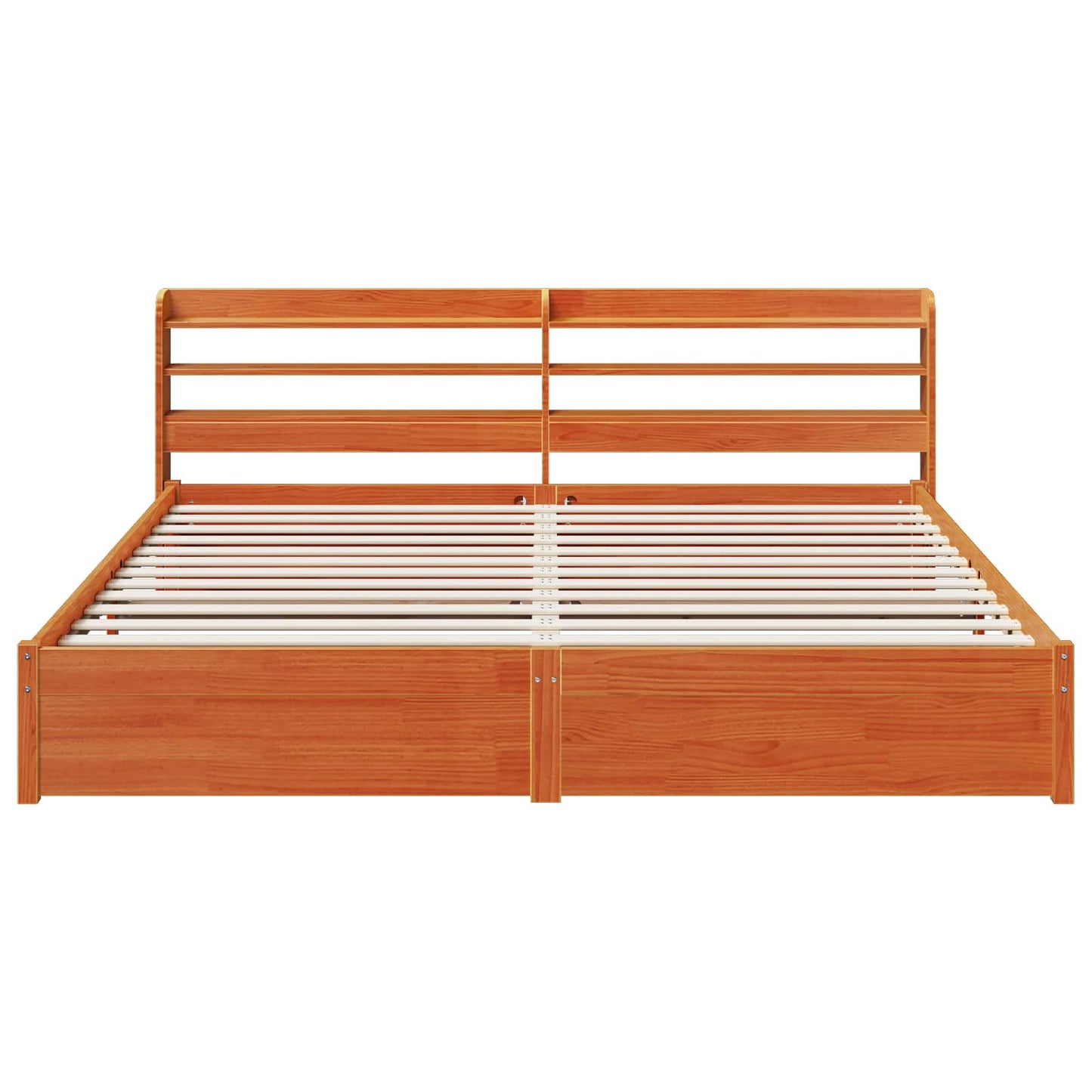Struttura del letto 2 pcs Marrone cerato Legno di Pino Massello | homemem39