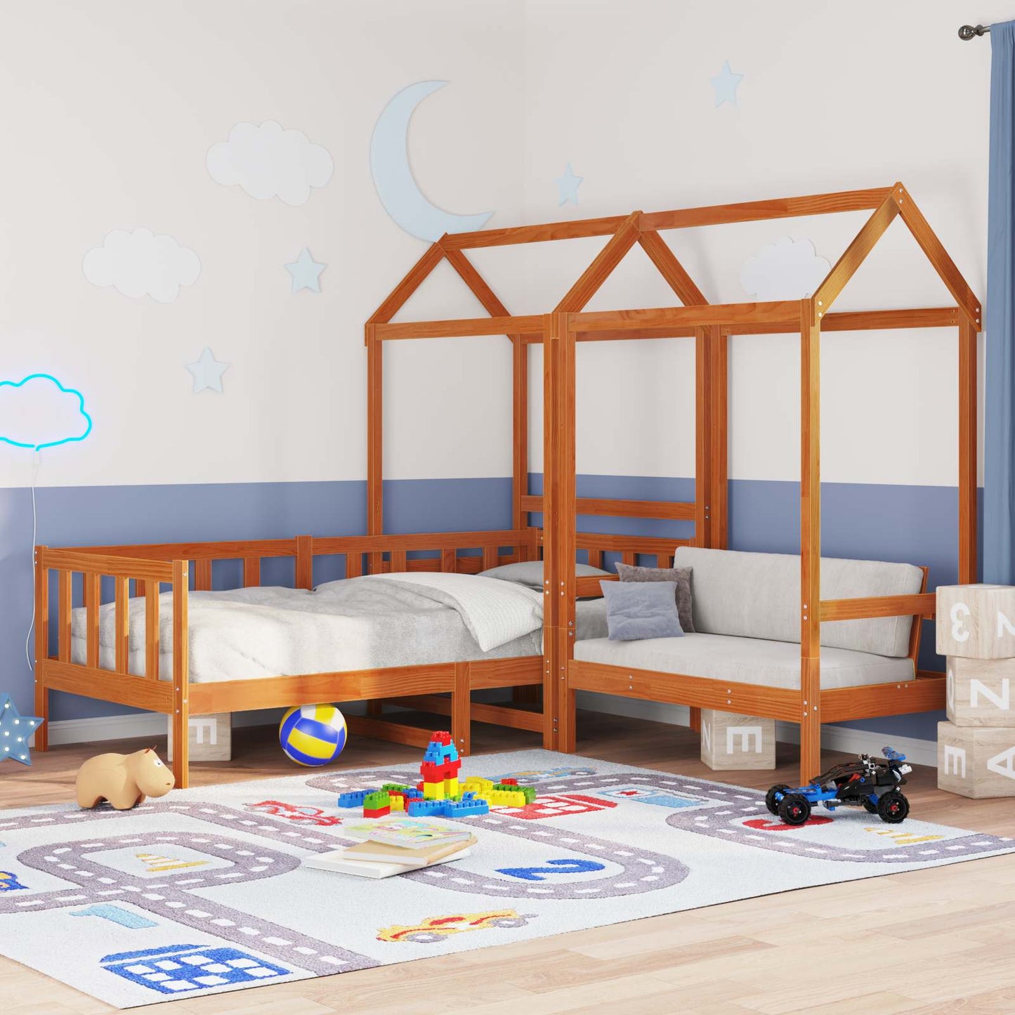 Set di Letto per il Giorno 3 pcs Marrone Cera | homemem39