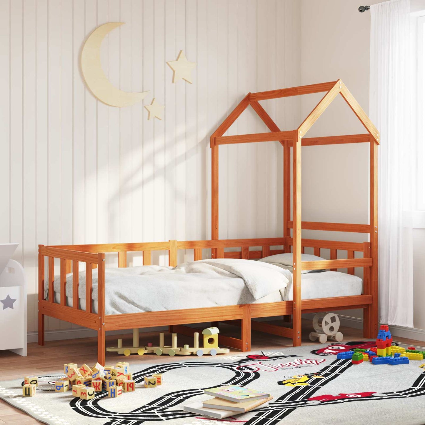Set di Letto per il Giorno 2 pcs Marrone cerato Pino massello | homemem39