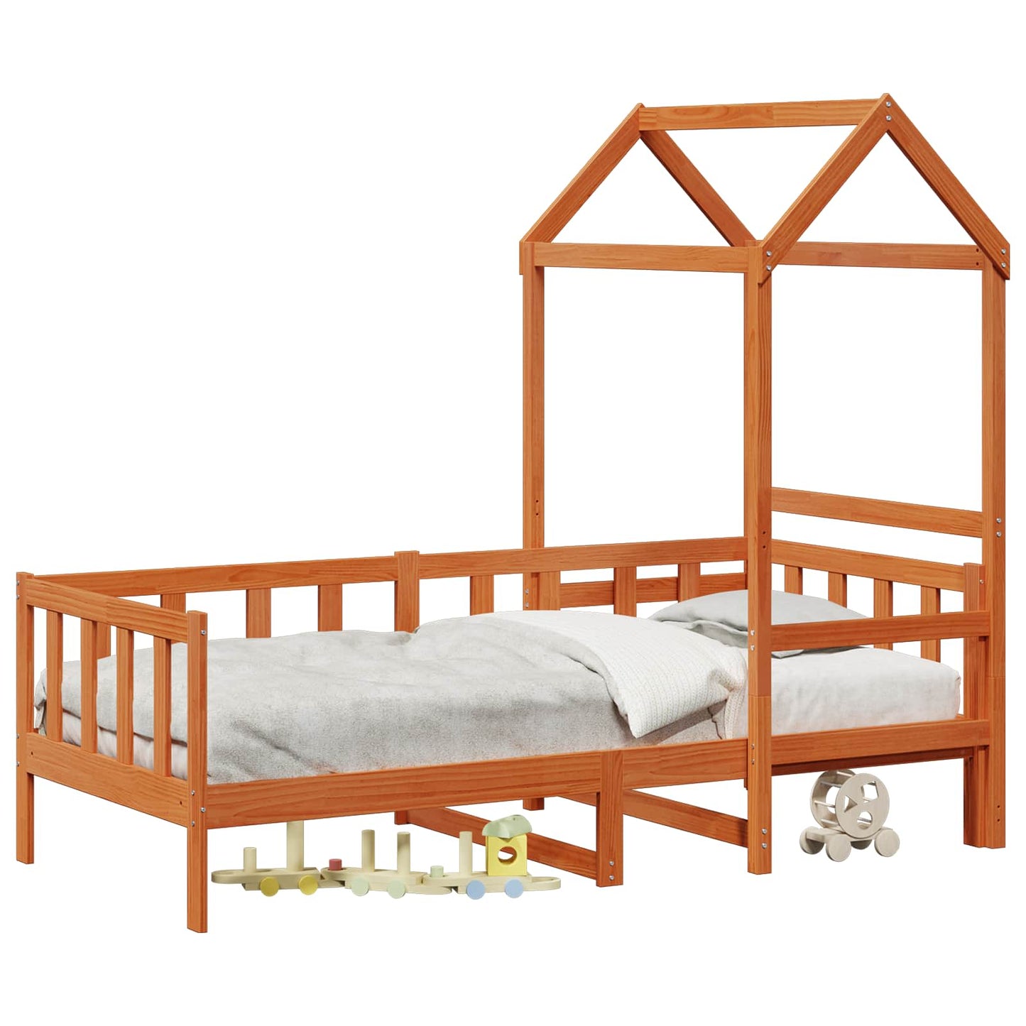 Set di Letto per il Giorno 2 pcs Marrone cerato Pino massello | homemem39