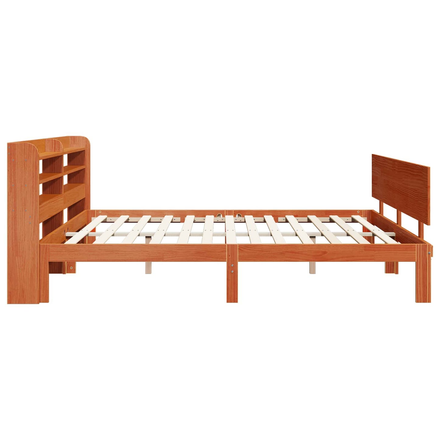 Struttura del letto 2 pcs Marrone cerato Legno di Pino Massello | homemem39
