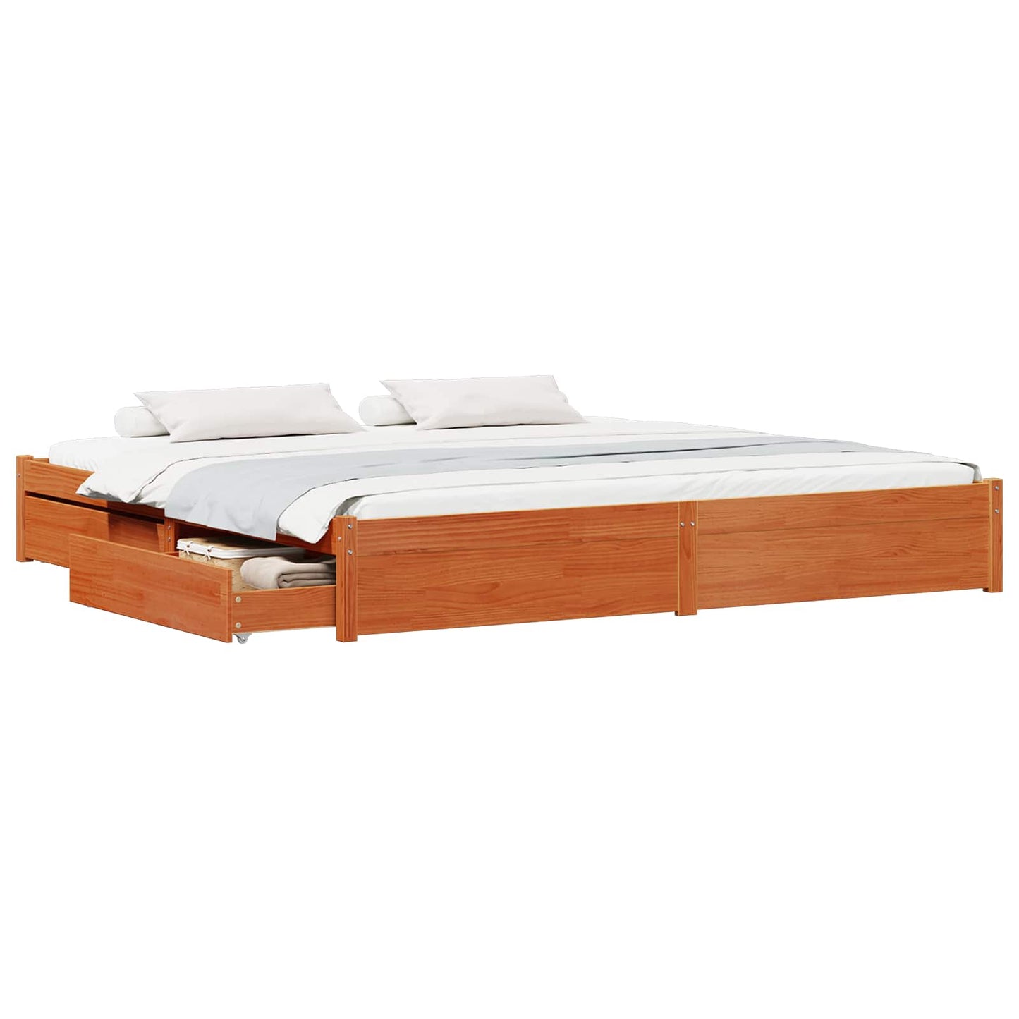 Struttura del letto con cassetto Marrone cerato 180 x 200 cm | homemem39