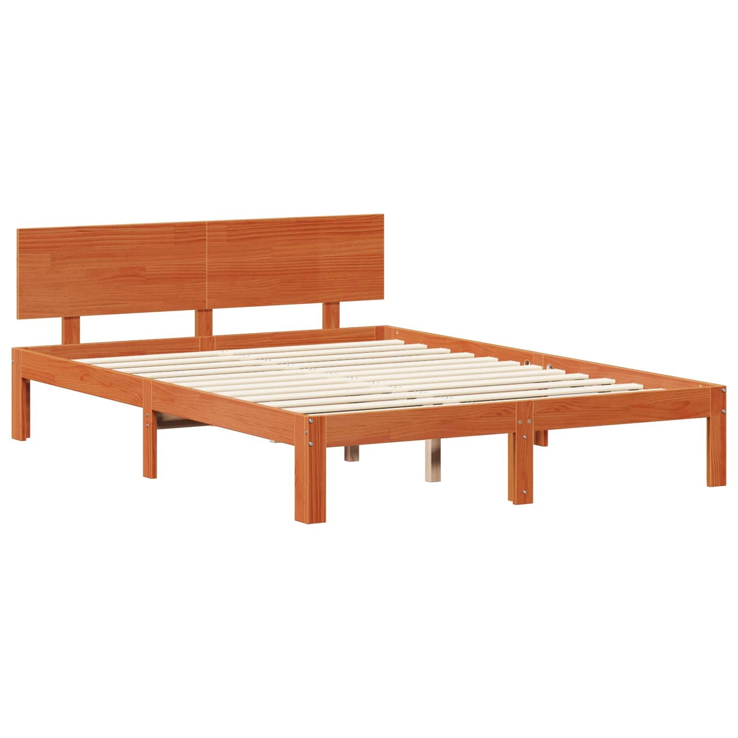 Struttura del letto 2 pcs Marrone cerato Legno di Pino Massello | homemem39
