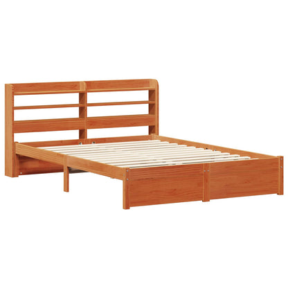 Struttura del letto 2 pcs Marrone cerato Legno di Pino Massello | homemem39