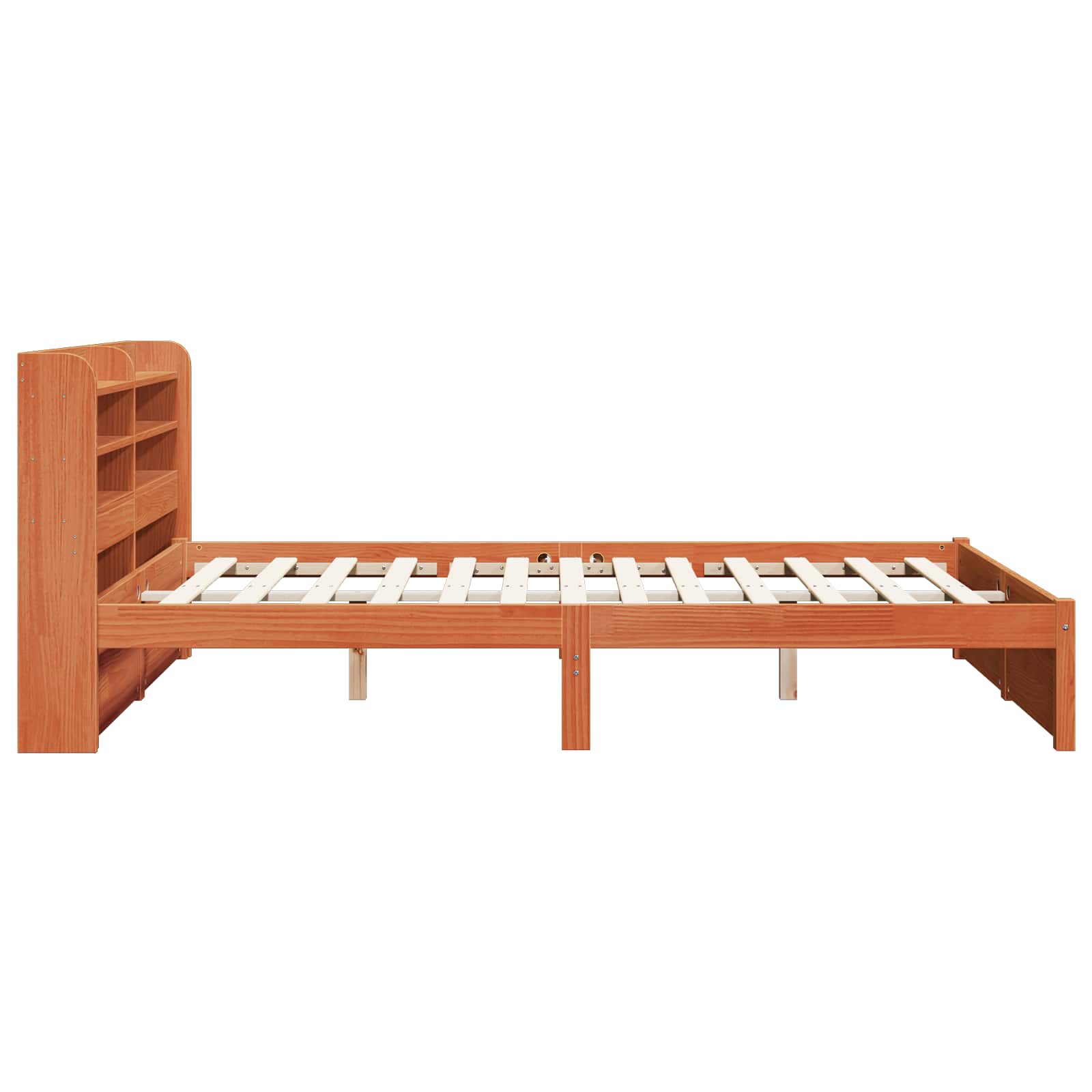 Struttura del letto 2 pcs Marrone cerato Legno di Pino Massello | homemem39