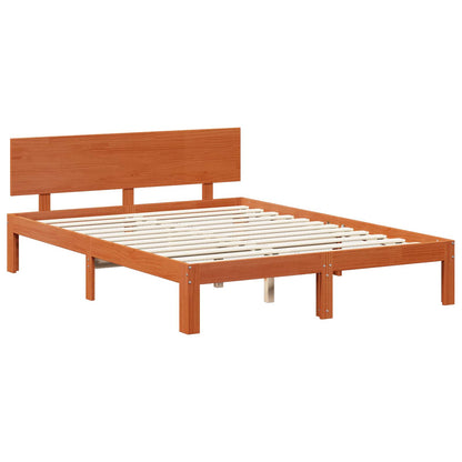 Struttura del letto 3 pcs Marrone cerato Legno di Pino Massello | homemem39