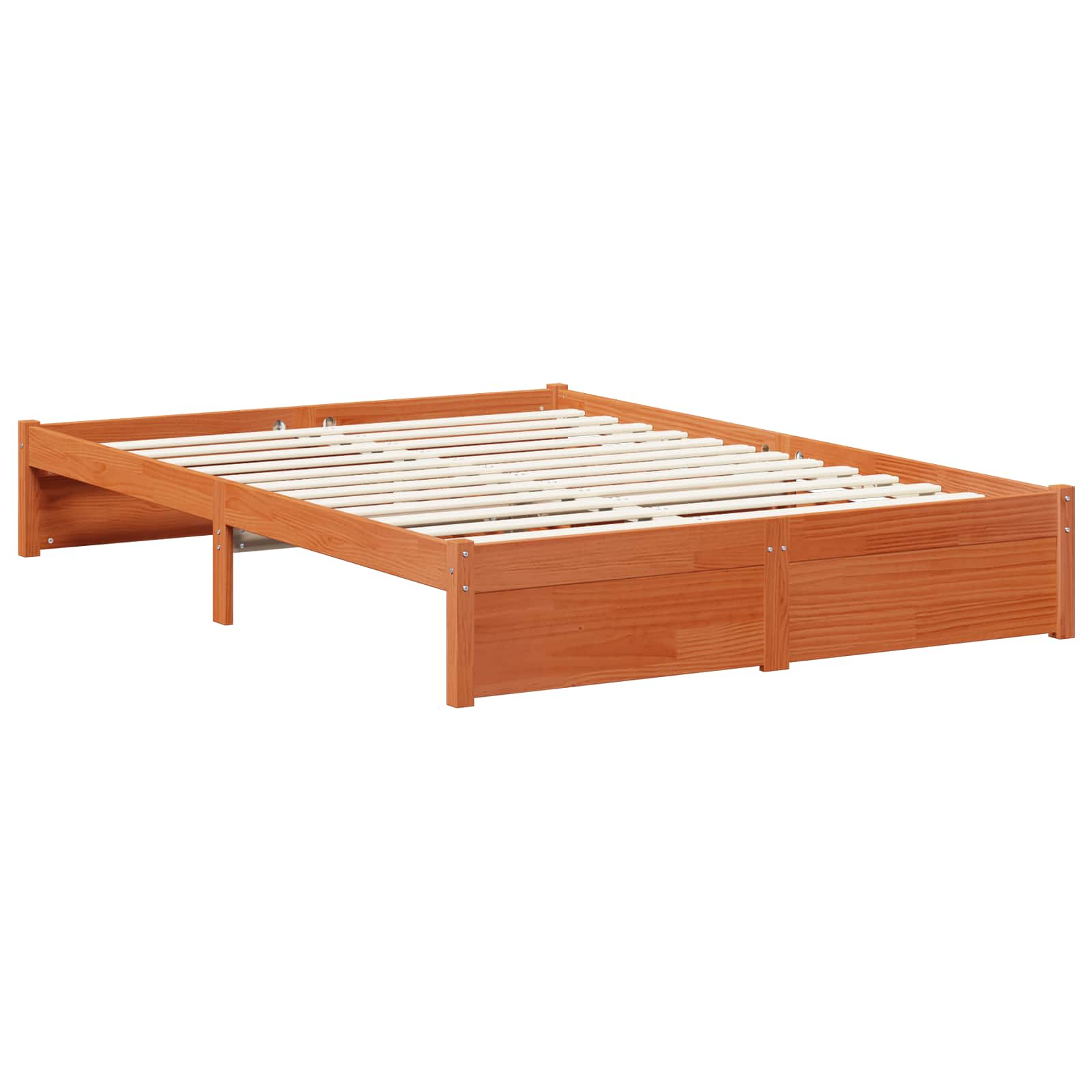 Struttura del letto 3 pcs Marrone cerato Legno di Pino Massello | homemem39