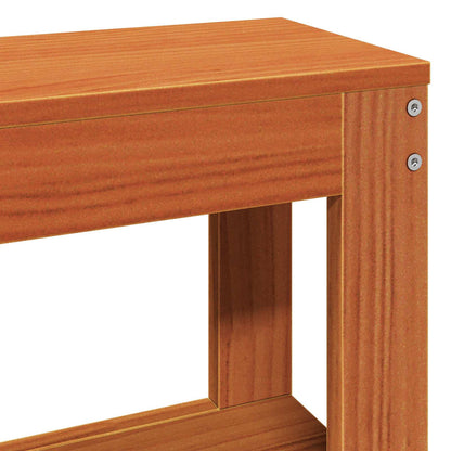 Struttura del letto 2 pcs Marrone cerato Legno di Pino Massello | homemem39