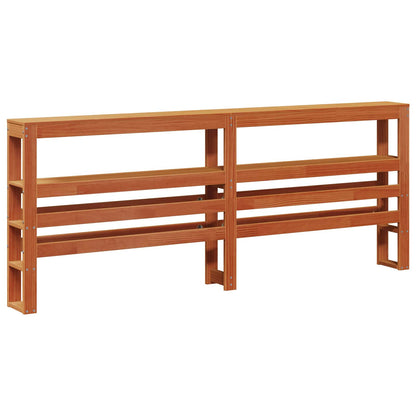 Struttura del letto 2 pcs Marrone cerato Legno di Pino Massello | homemem39