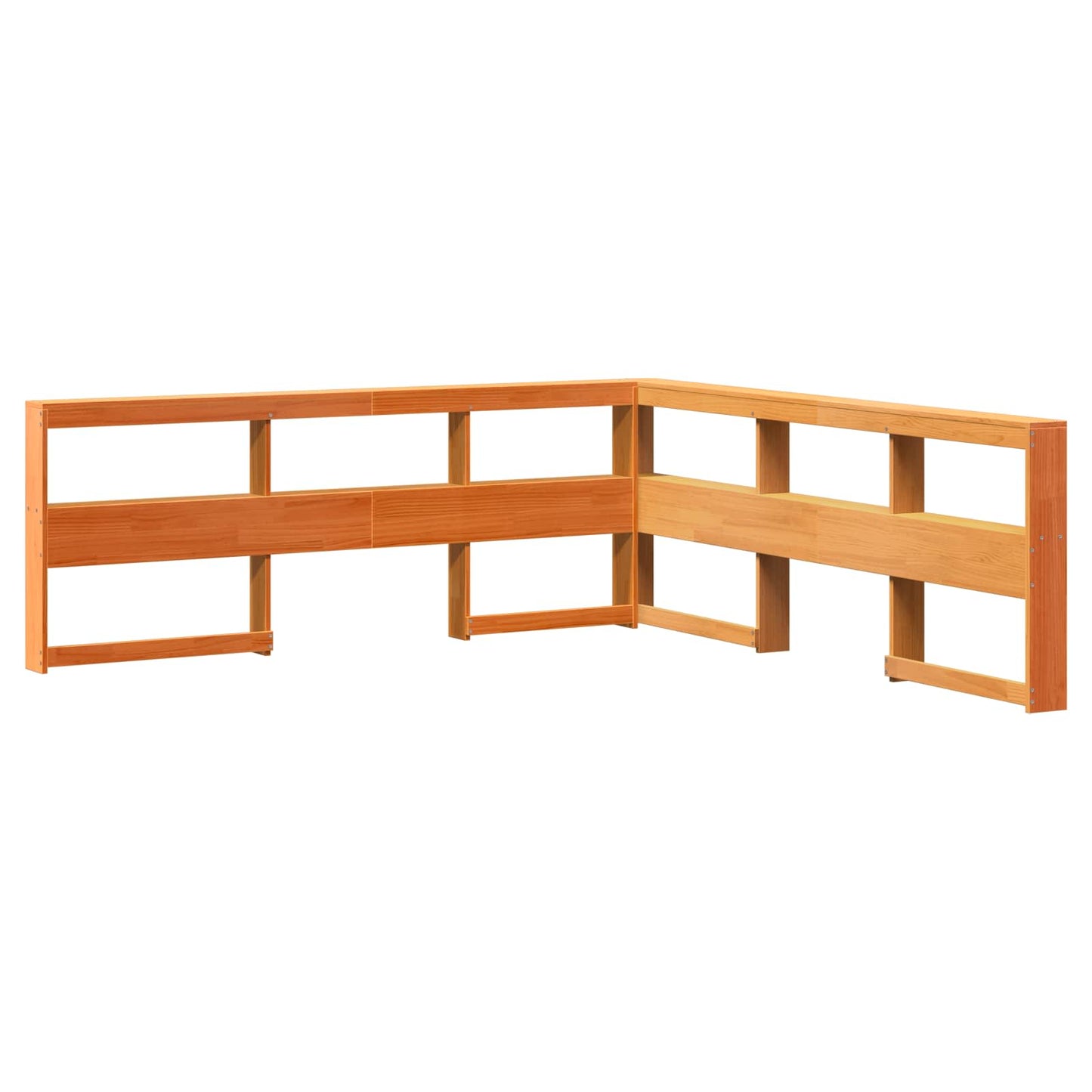 Letto Libreria con testiera 2 pcs Marrone cerato 200 x 200 cm | homemem39