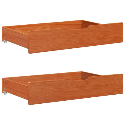 Struttura del letto 3 pcs Marrone cerato Legno di Pino Massello | homemem39