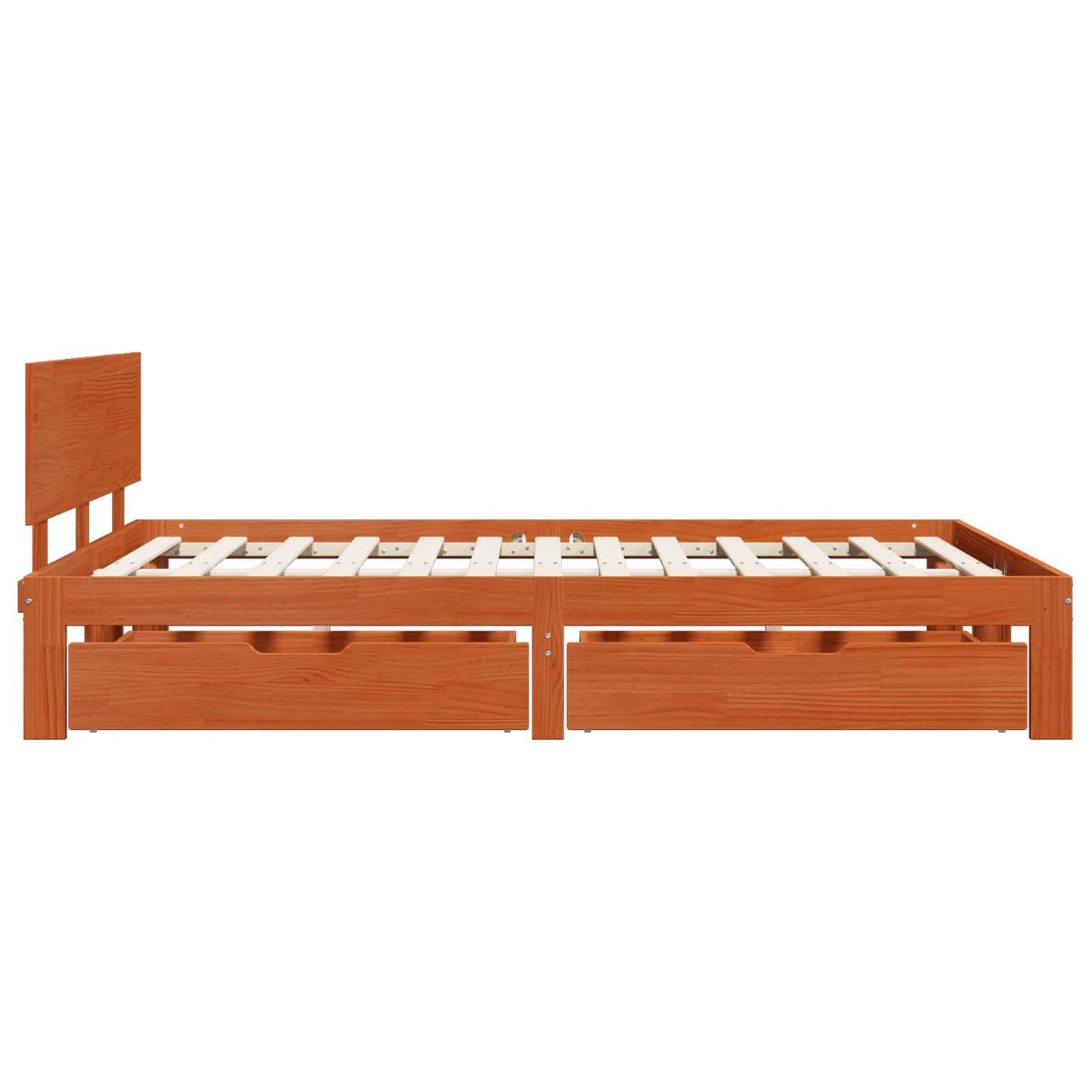 Struttura del letto 3 pcs Marrone cerato Legno di Pino Massello | homemem39