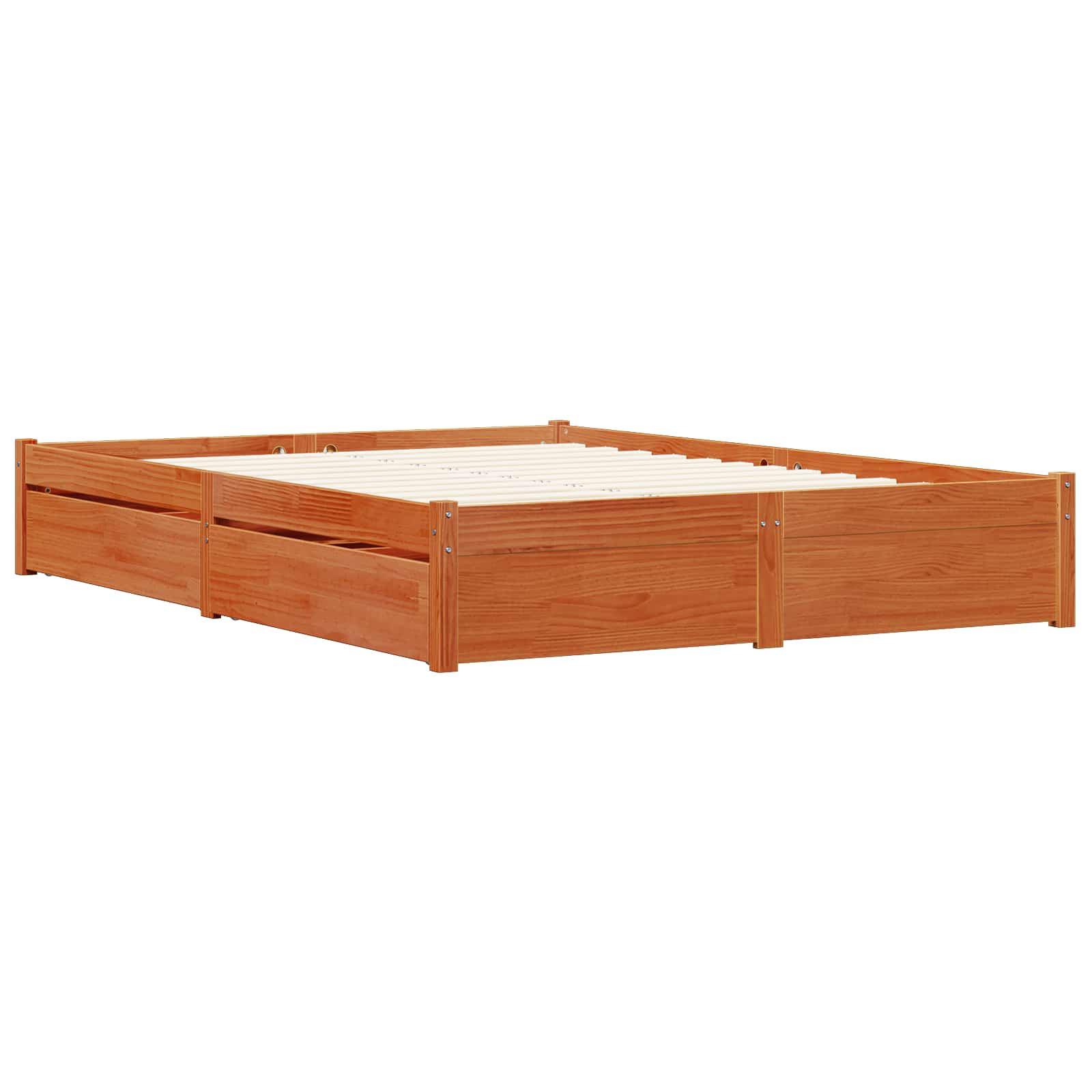 Struttura del letto con cassetto Marrone cerato 160 x 200 cm | homemem39