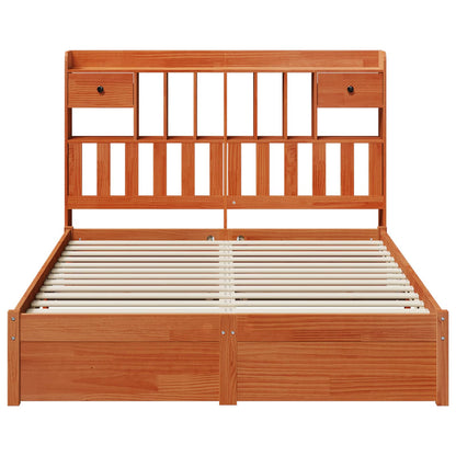Libreria Struttura Letto con testiera Marrone Cera 200 x 160 cm | homemem39