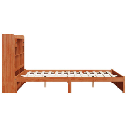 Libreria Struttura Letto con testiera Marrone Cera 200 x 160 cm | homemem39