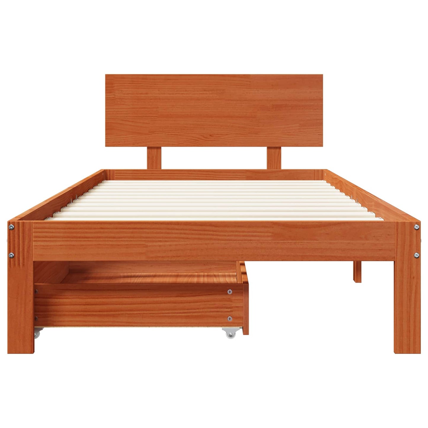 Struttura del letto 3 pcs Marrone cerato Legno di Pino Massello | homemem39