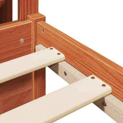 Struttura del letto con testiera Marrone cerato 150 x 200 cm