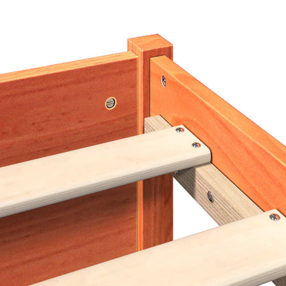 Libreria Struttura Letto Marrone cerato 140 x 200 cm