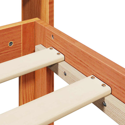 Struttura del letto 2 pcs Marrone cerato Legno di Pino Massello | homemem39