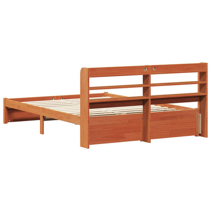 Struttura del letto 2 pcs Marrone cerato Legno di Pino Massello | homemem39