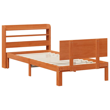 Struttura del letto 2 pcs Marrone cerato Legno di Pino Massello | homemem39