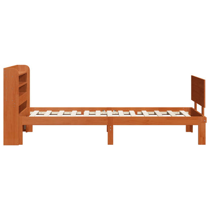 Struttura del letto 2 pcs Marrone cerato Legno di Pino Massello | homemem39