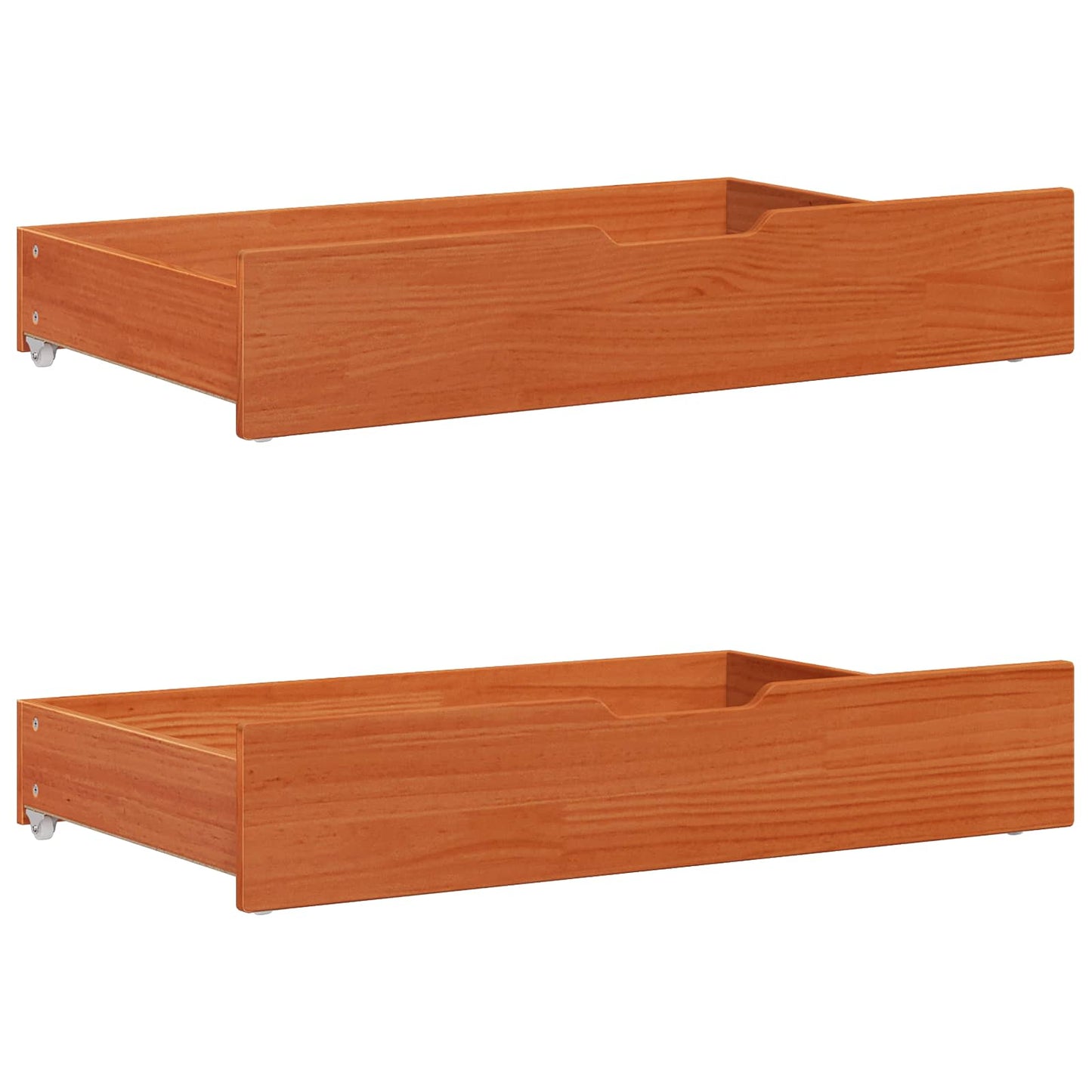 Struttura del letto 3 pcs Marrone cerato Legno di Pino Massello | homemem39