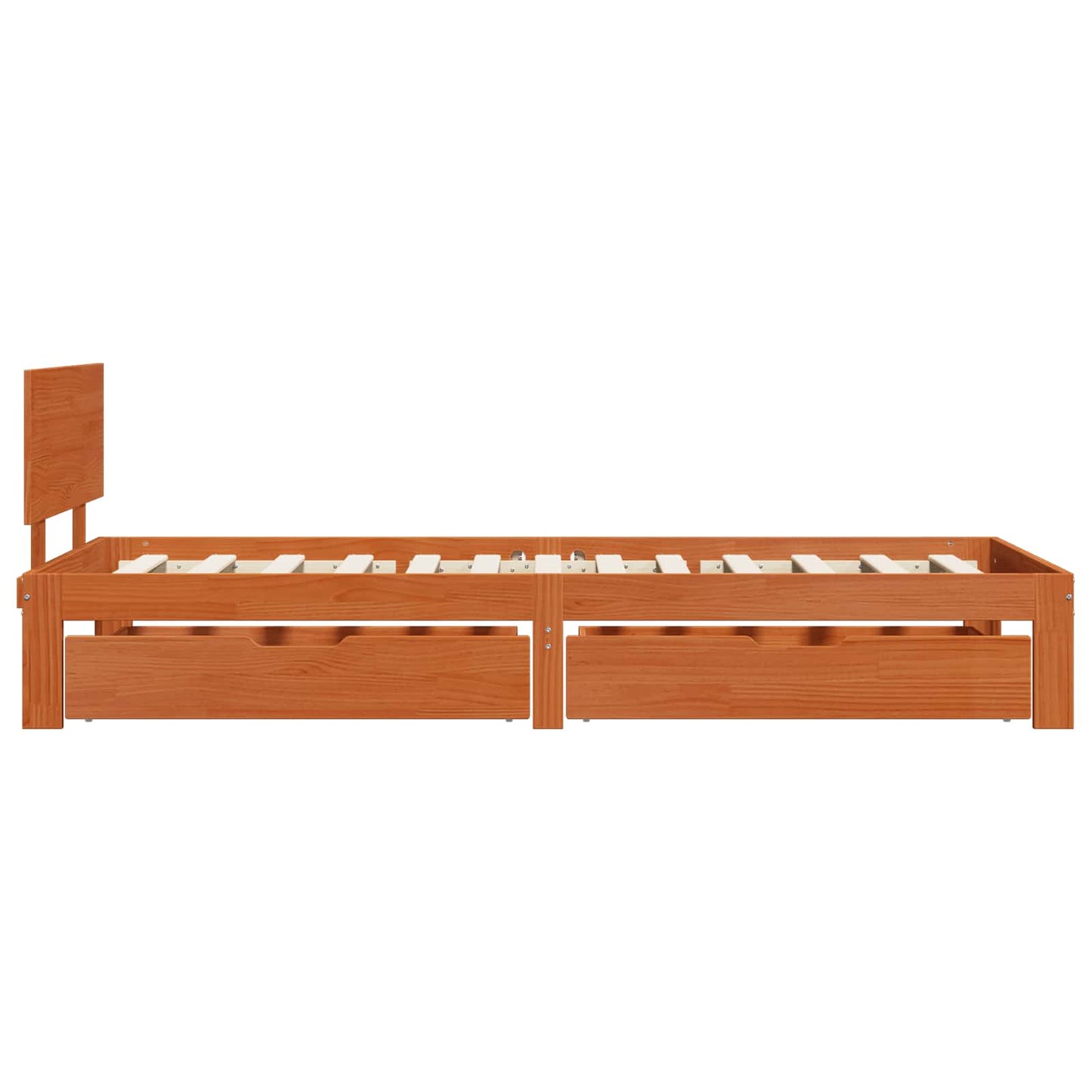 Struttura del letto 3 pcs Marrone cerato Legno di Pino Massello | homemem39