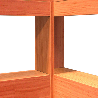 Letto Libreria con testiera 2 pcs Marrone cerato 200 x 160 cm